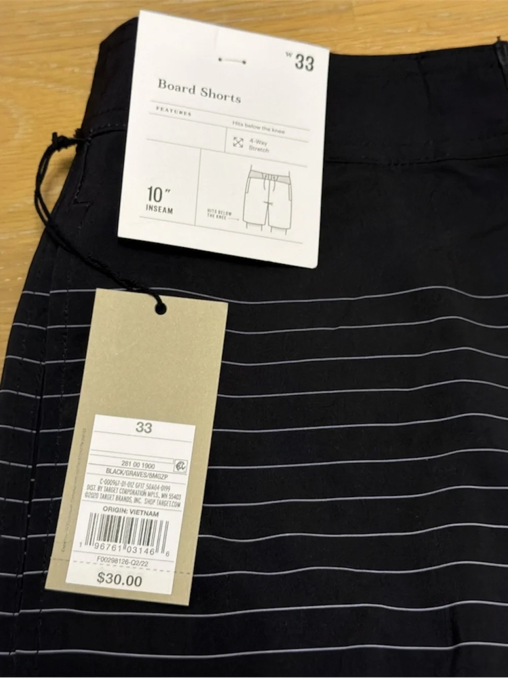 Coastal Summer Goodfellow Swim Trunks Stripe Size 33 NWT